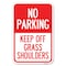 Signmission No Parking Keep Off Grass Shoulders Heavy-Gauge Aluminum Sign, 12" x 18", A-1218-23712 A-1218-23712 - alternate 1